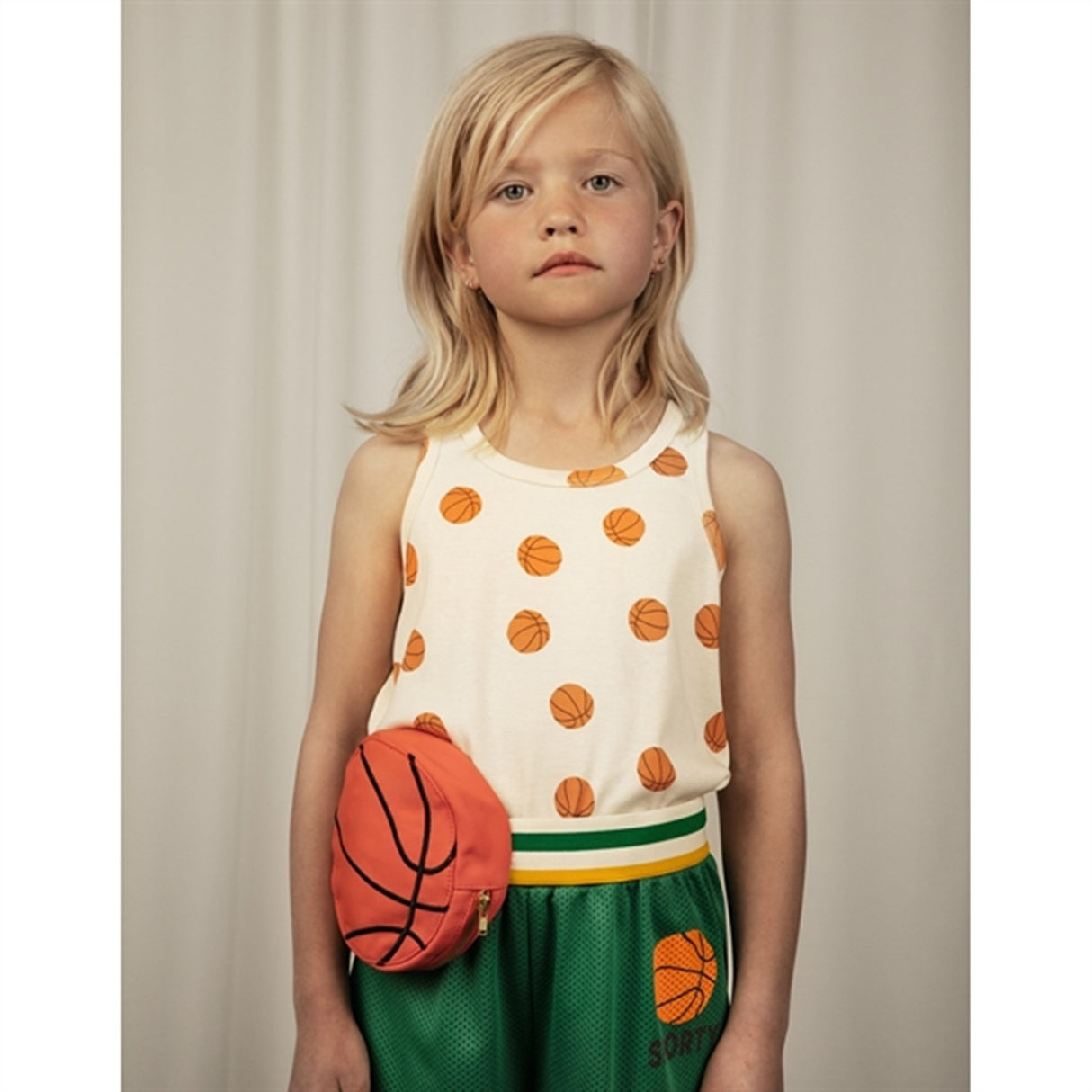 Mini Rodini Offwhite Basketball Aop Tank Top