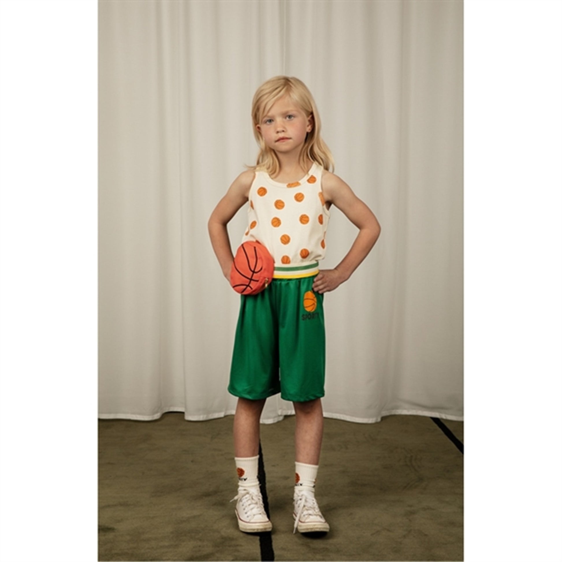 Mini Rodini Offwhite Basketball Aop Tank Top