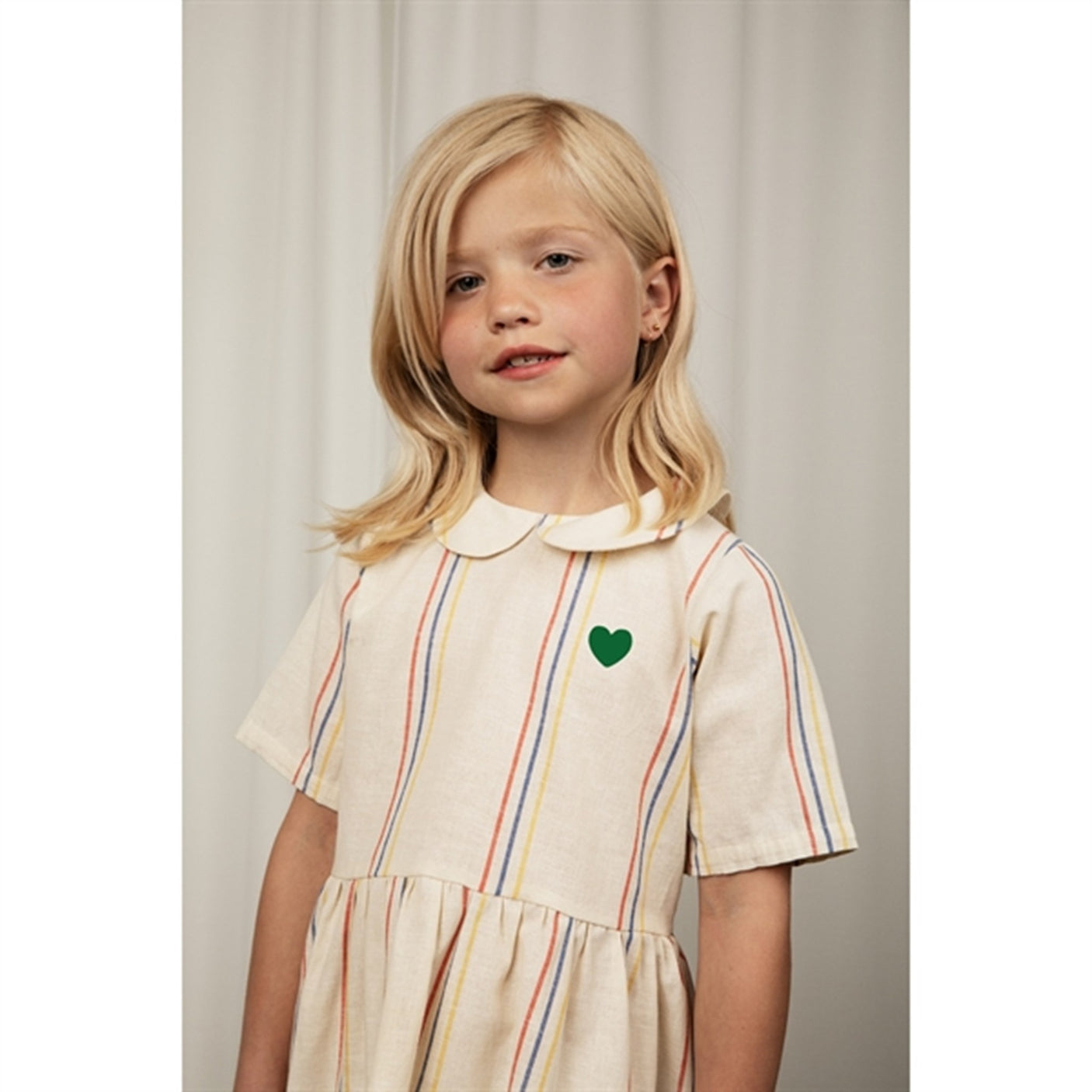 Mini Rodini Offwhite Stripe Y/D Woven Dress