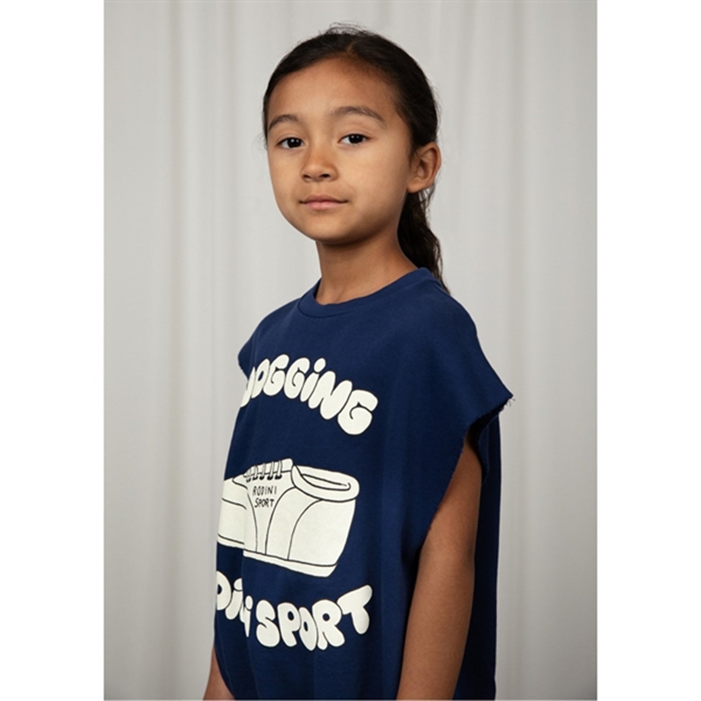 Mini Rodini Blue Jogging Sp Sweat Tank Top