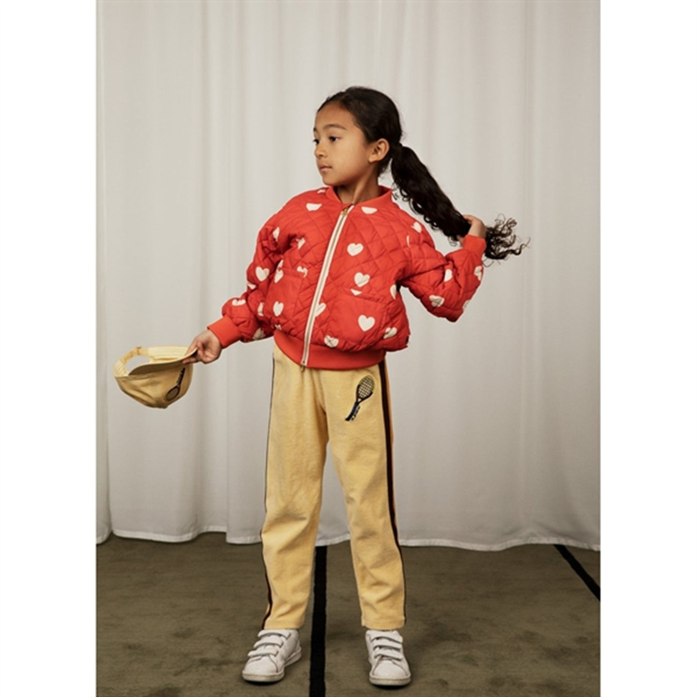 Mini Rodini Yellow Tennis Emb Terry Pants