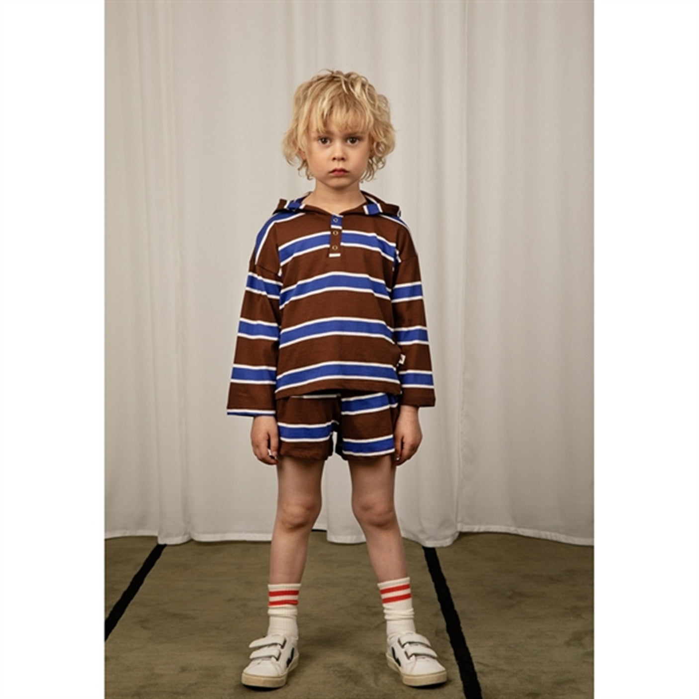 Mini Rodini Brown Stripe Aop Shorts