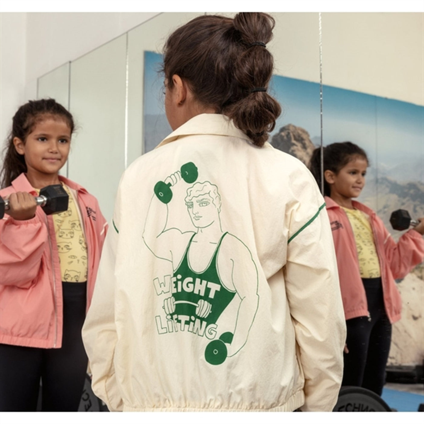 Mini Rodini Weight Lifting Sp Jacket Pink