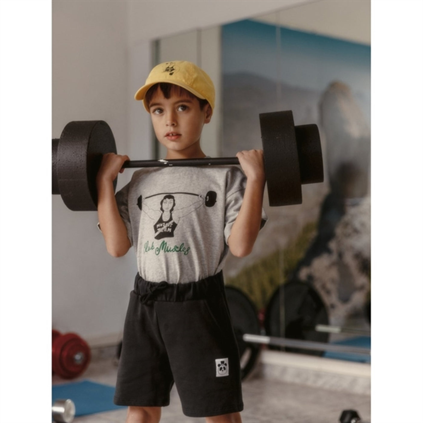Mini Rodini Grey Melange Club Muscles Sp T-shirt