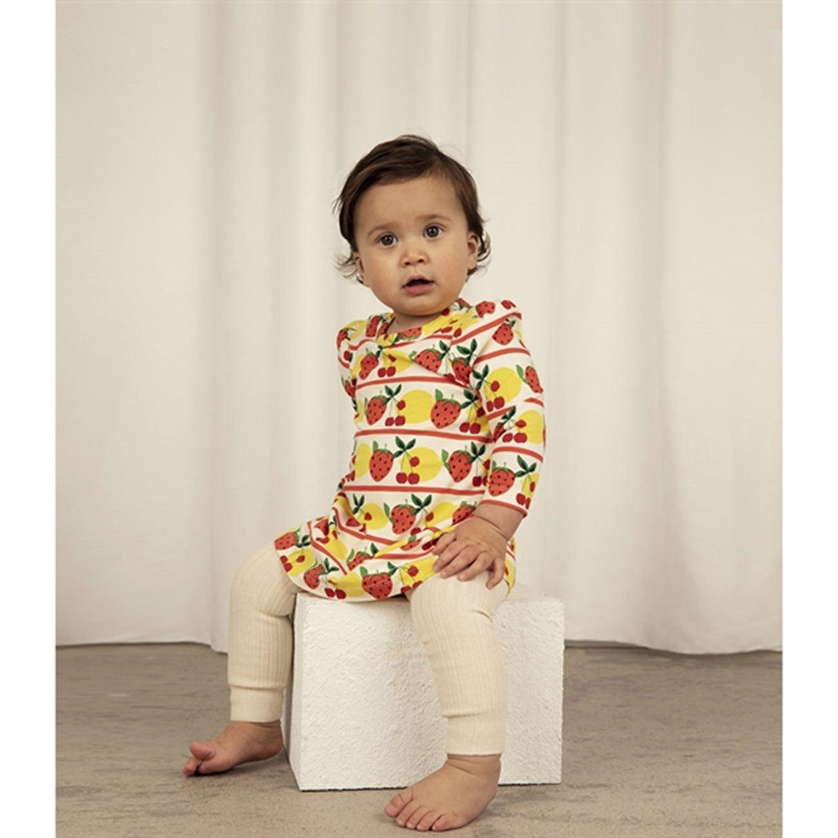 Mini Rodini Fruits Aop Ls Dress Multi