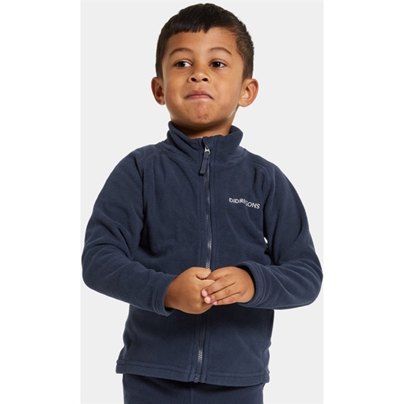 Didriksons Navy Monte Kids Fleece Cardigan