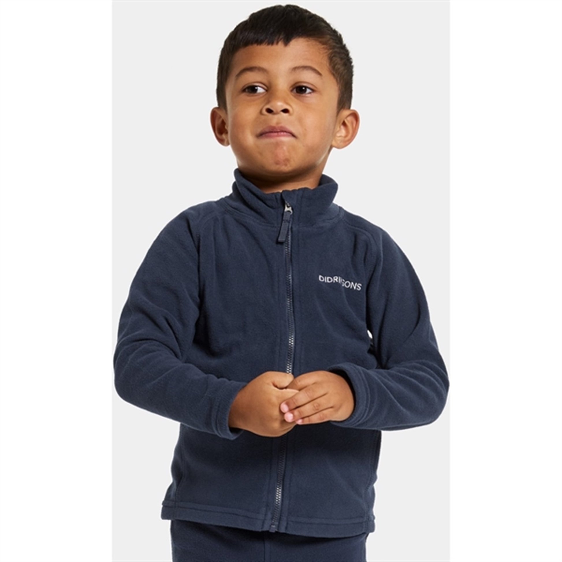 Didriksons Navy Monte Kids Fleece Cardigan