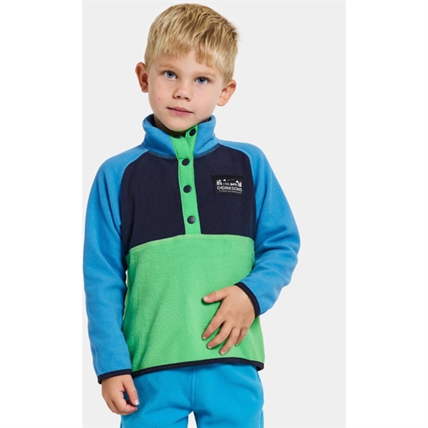 Didriksons Frog Green Monte Kids Fleece Jacket