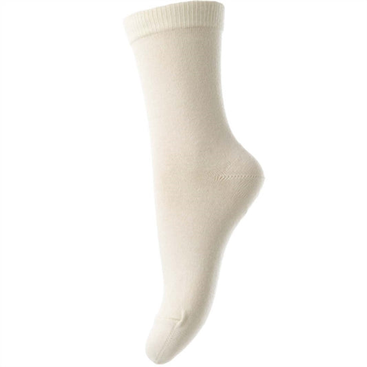 MP Cotton Plain Socks Creme