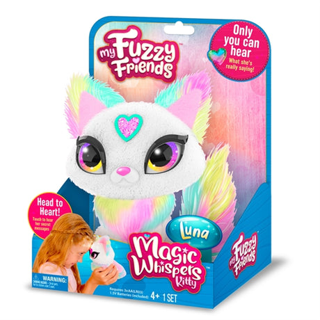 My Fuzzy Friends Whispers Kitty Luna White