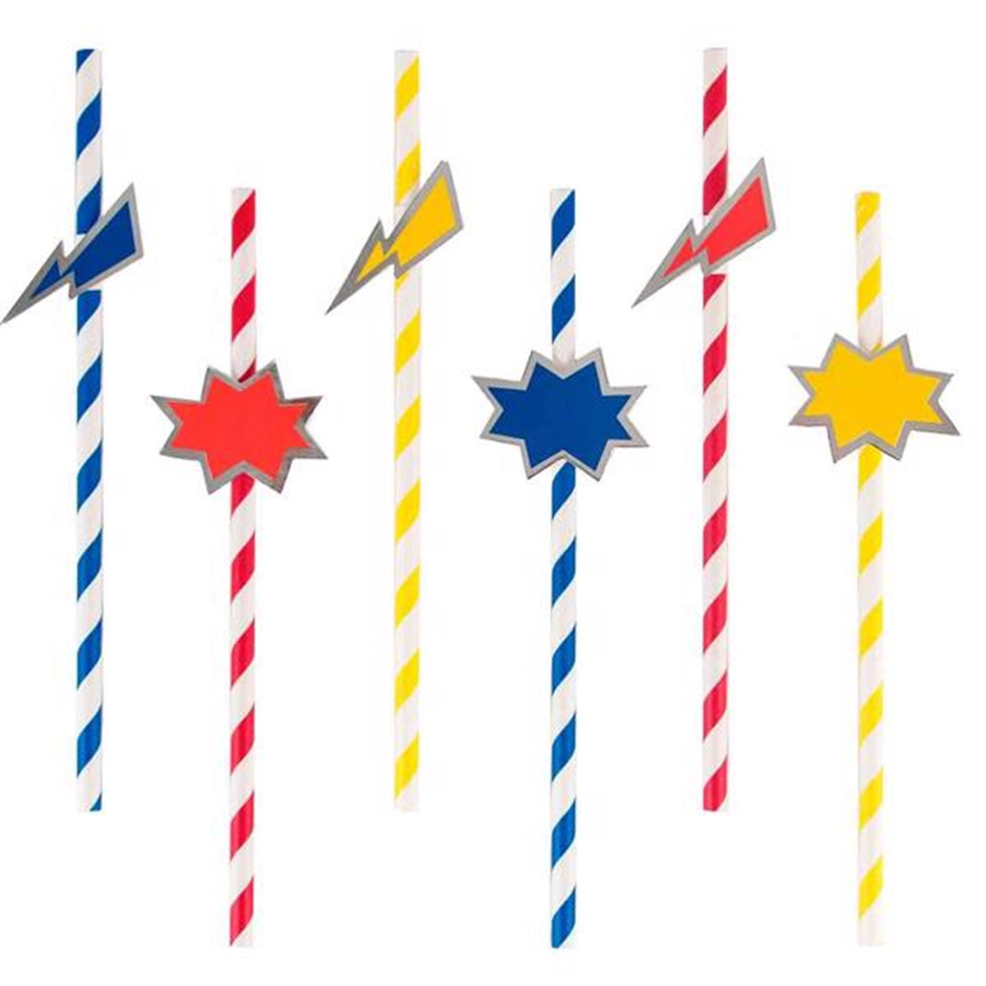 My Little Day Super Hero Straws 8 Pcs