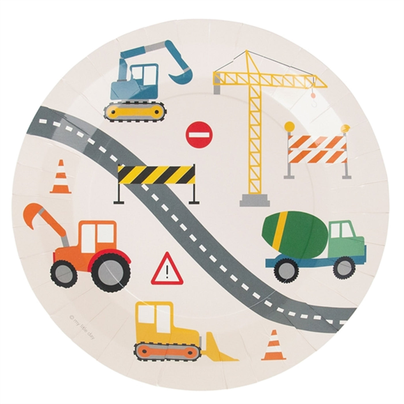 My Little Day Construction Plates 8 pcs