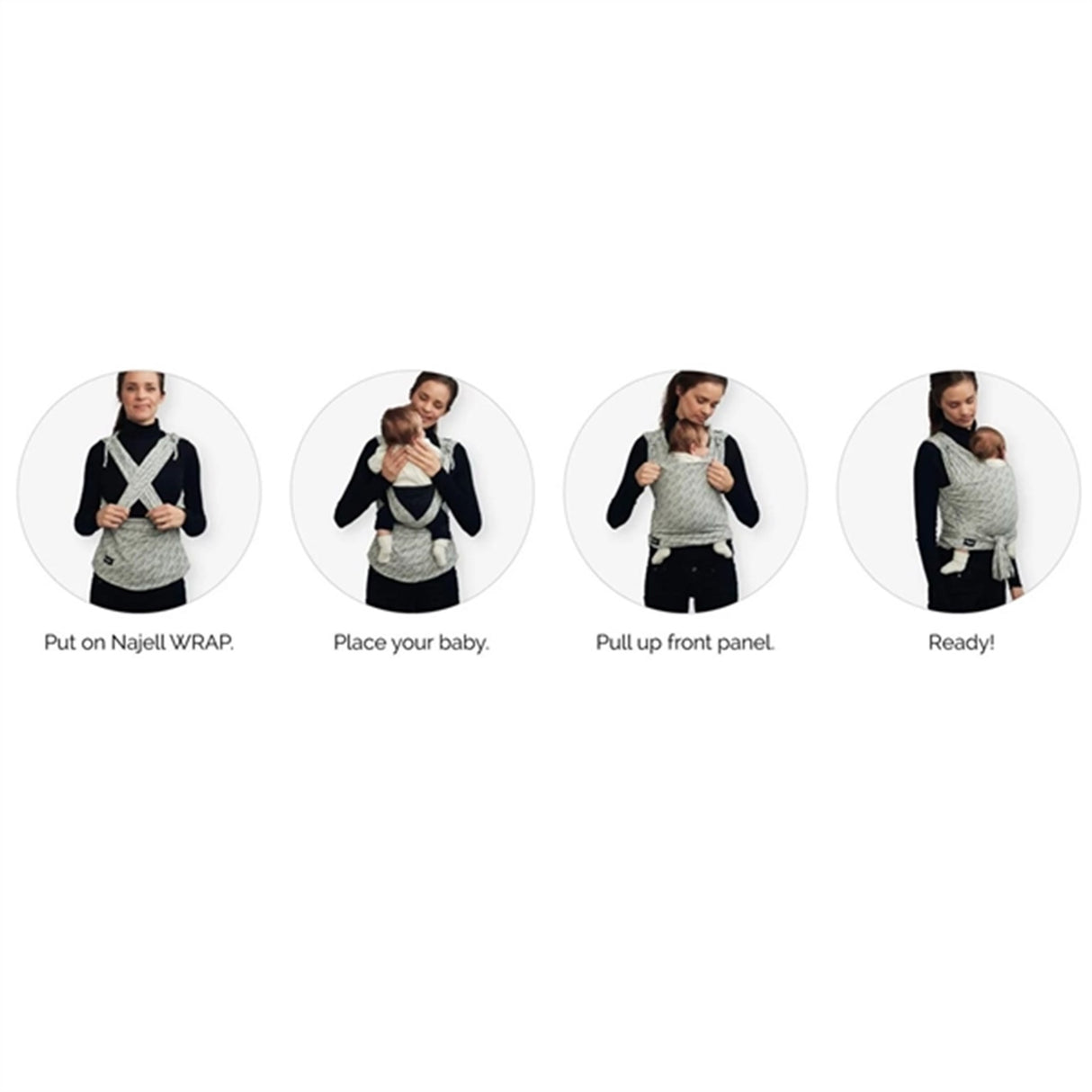 Najell Baby Wrap Charcoal Black