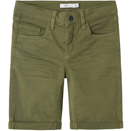 Name it Deep Lichen Green Silas Isak Twill Shorts