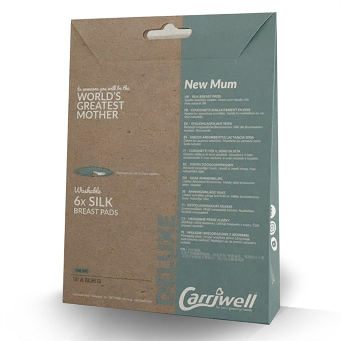 Carriwell Breast Pads Silk White 6 pcs