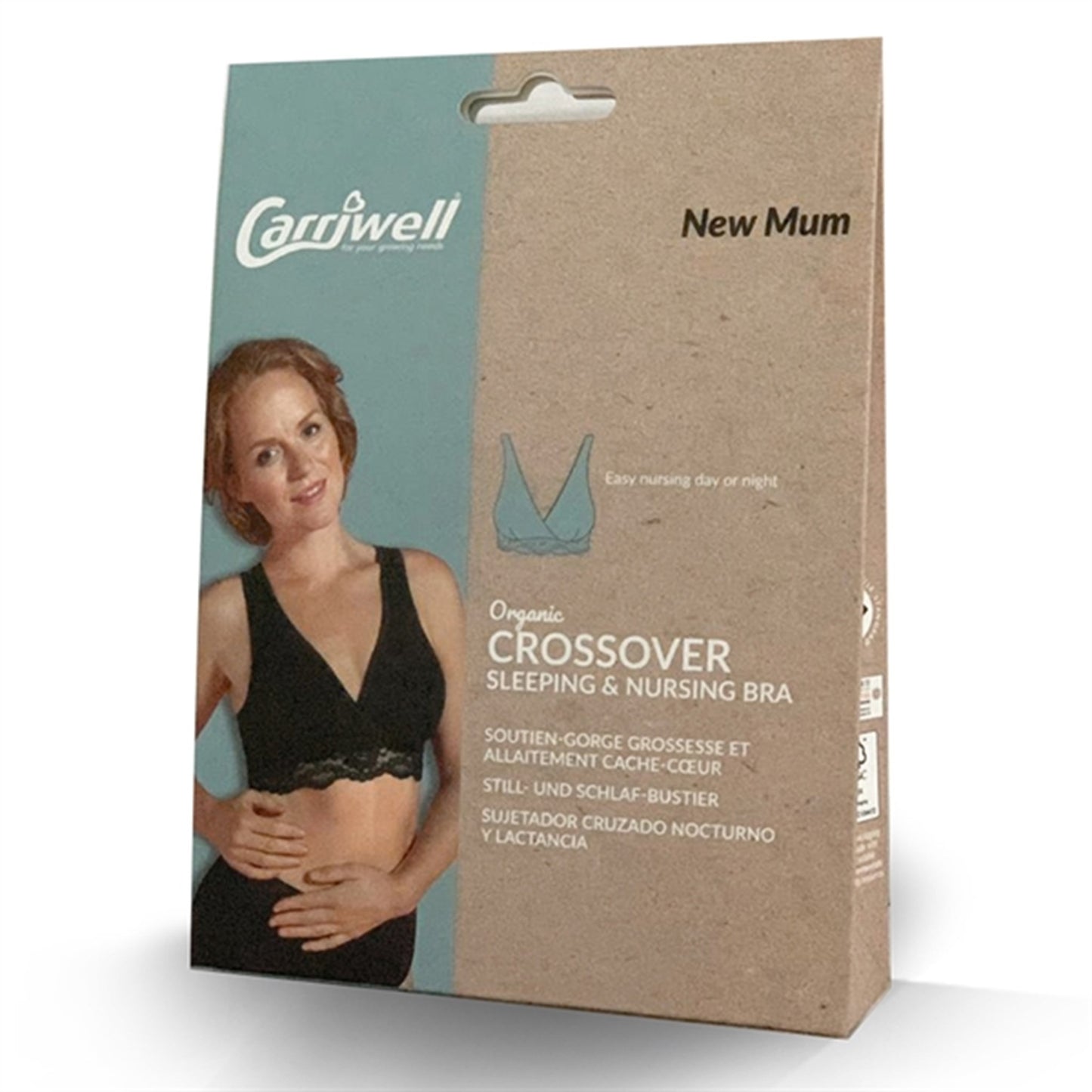 Carriwell Crossover Sleeping And Nursing Bra White