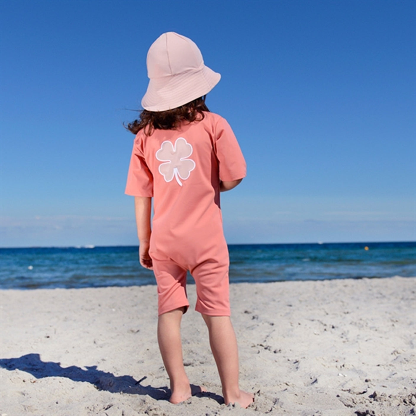 Petit Crabe Morocco Noe Clover Sunsuit with Zipper