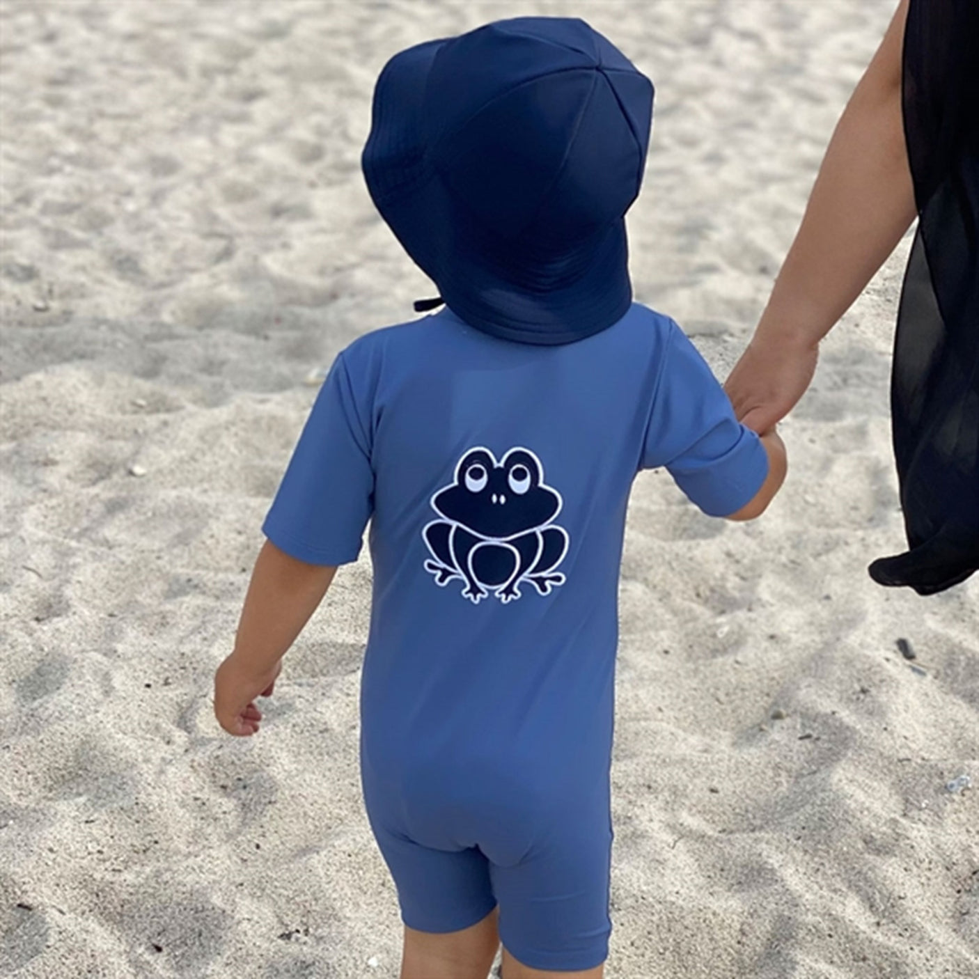 Petit Crabe Nordic Noe Frog Sunsuit with Zipper