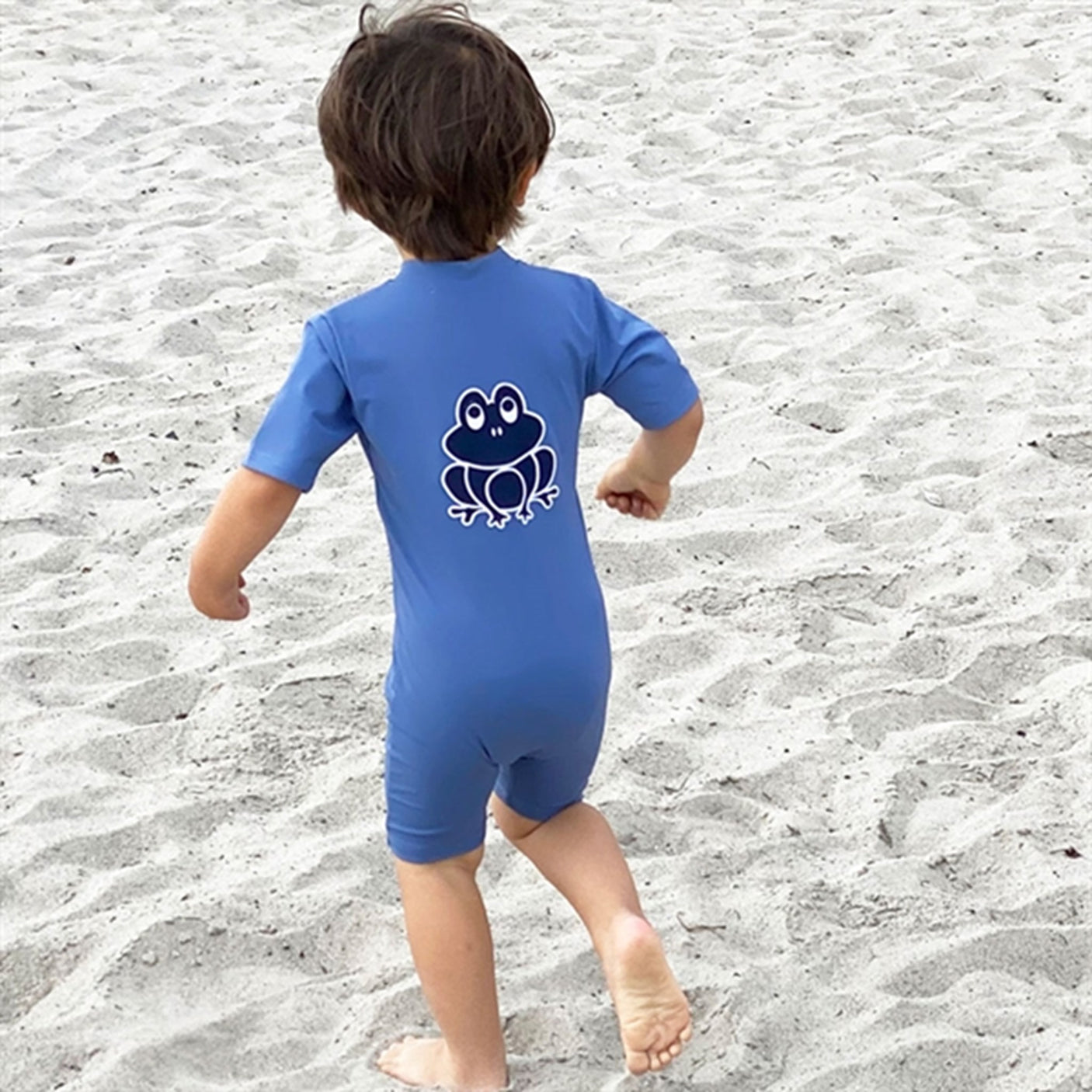 Petit Crabe Nordic Noe Frog Sunsuit with Zipper