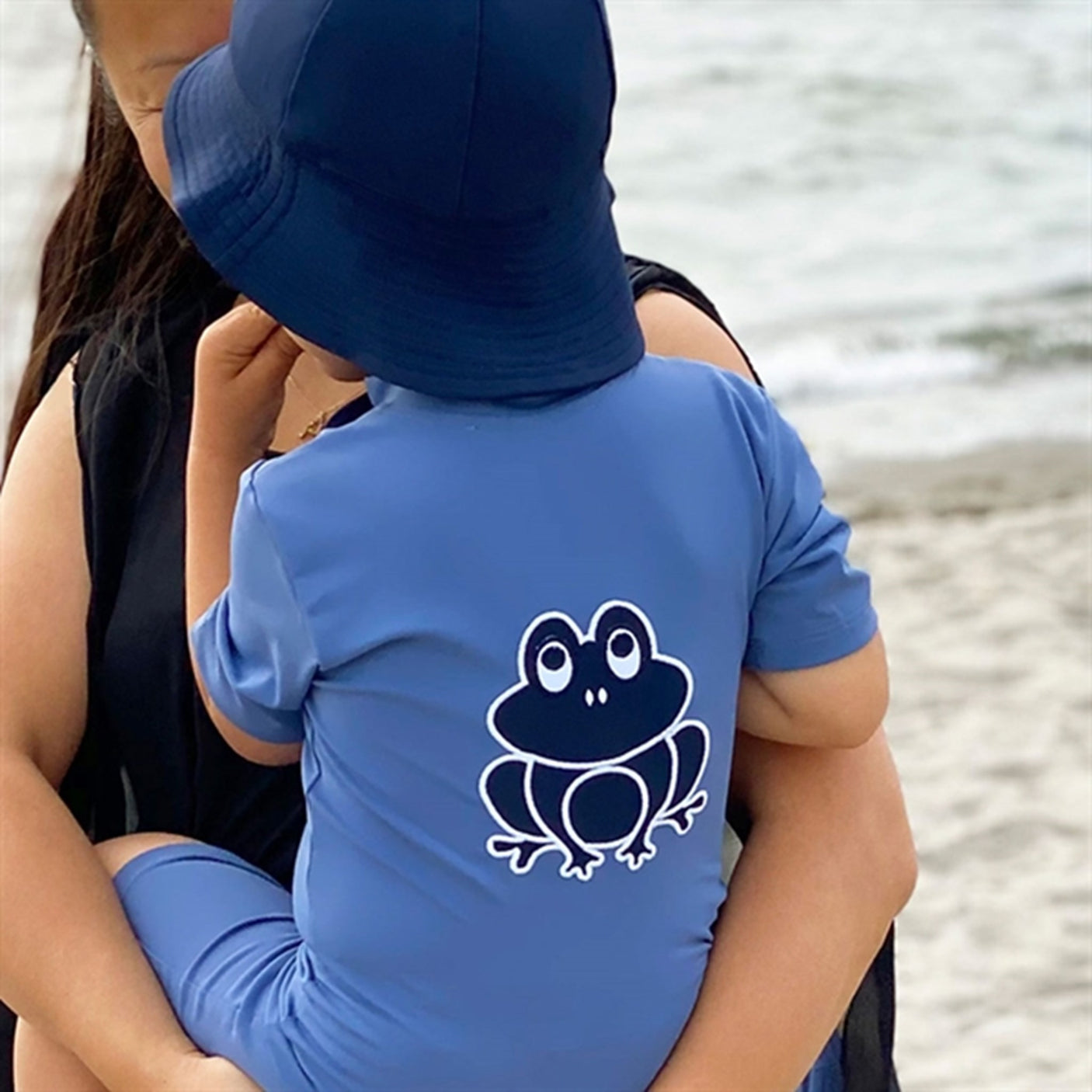 Petit Crabe Nordic Noe Frog Sunsuit with Zipper