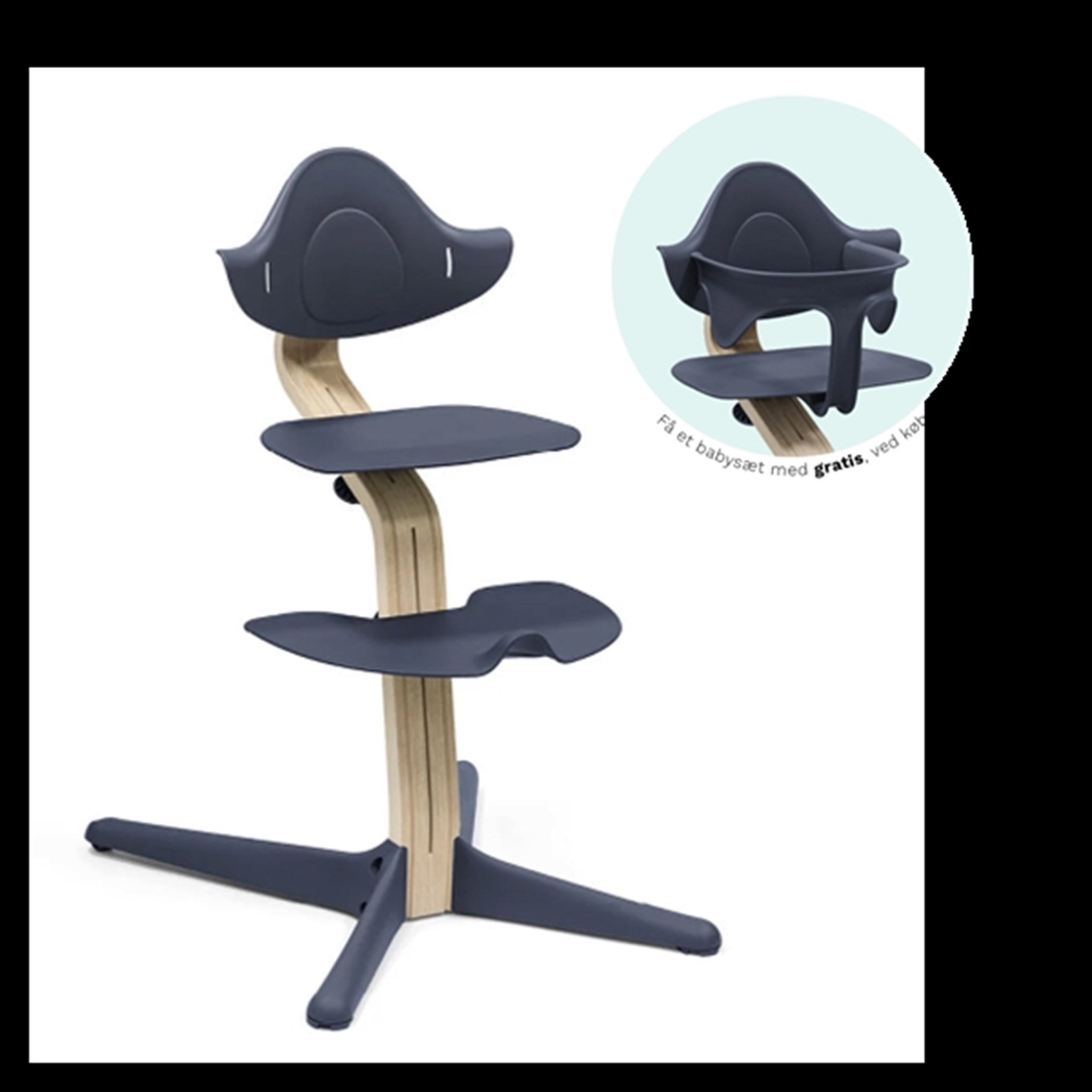 Stokke® Nomi® Chair Natural Navy Incl. Babyset