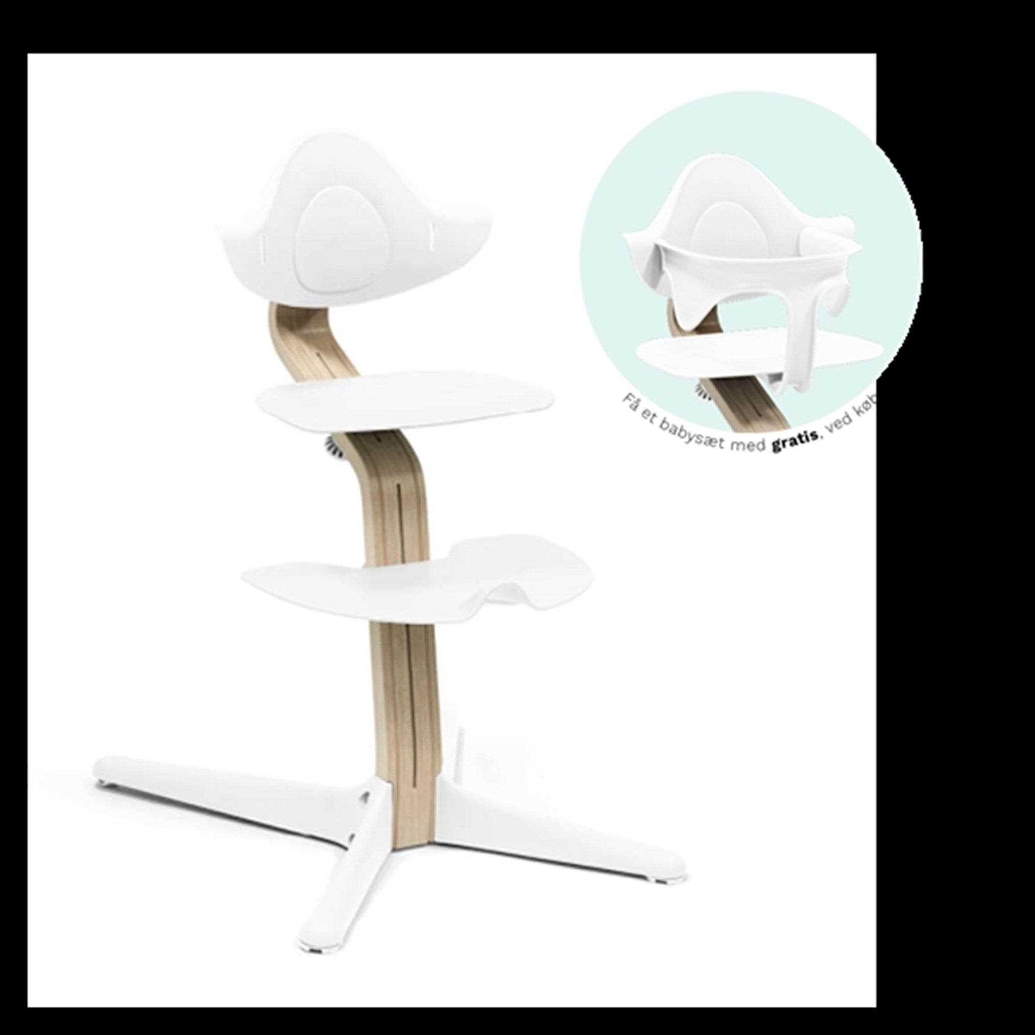 Stokke® Nomi® Chair Natural White Incl. Babyset