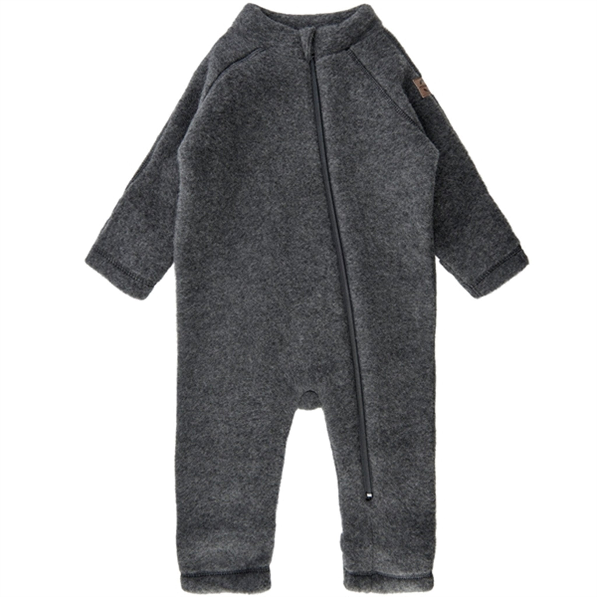 Mikk-Line Wool Baby Suit Anthracite Melange