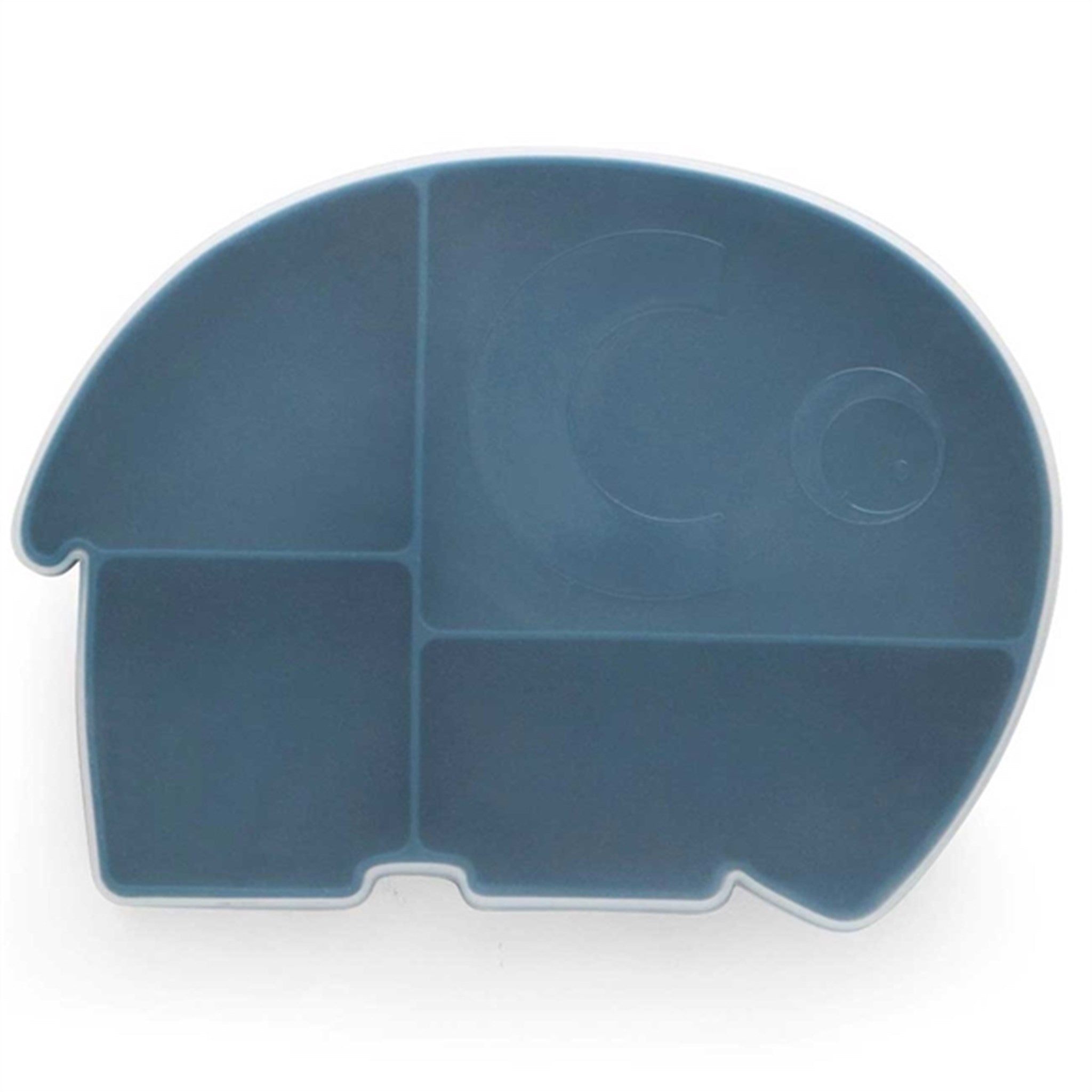 Sebra Silicone Plate W/Lid Fanto The Elephant Nordic Blue