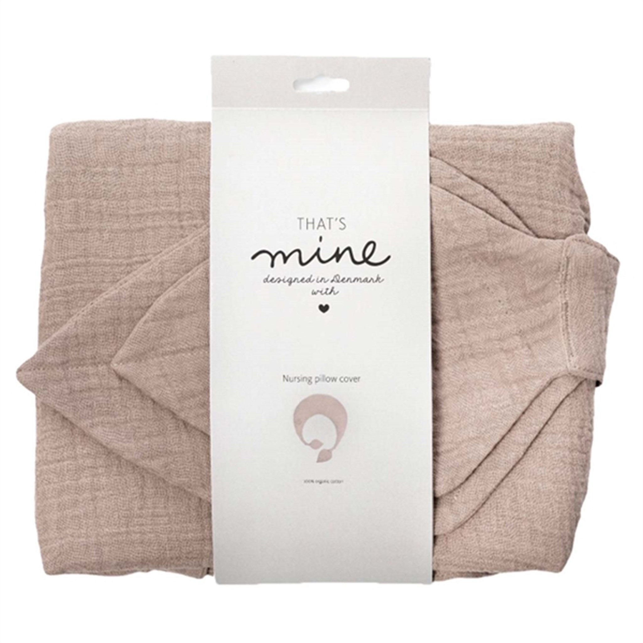That's Mine Nursing Pillow Cover Feather Grey
