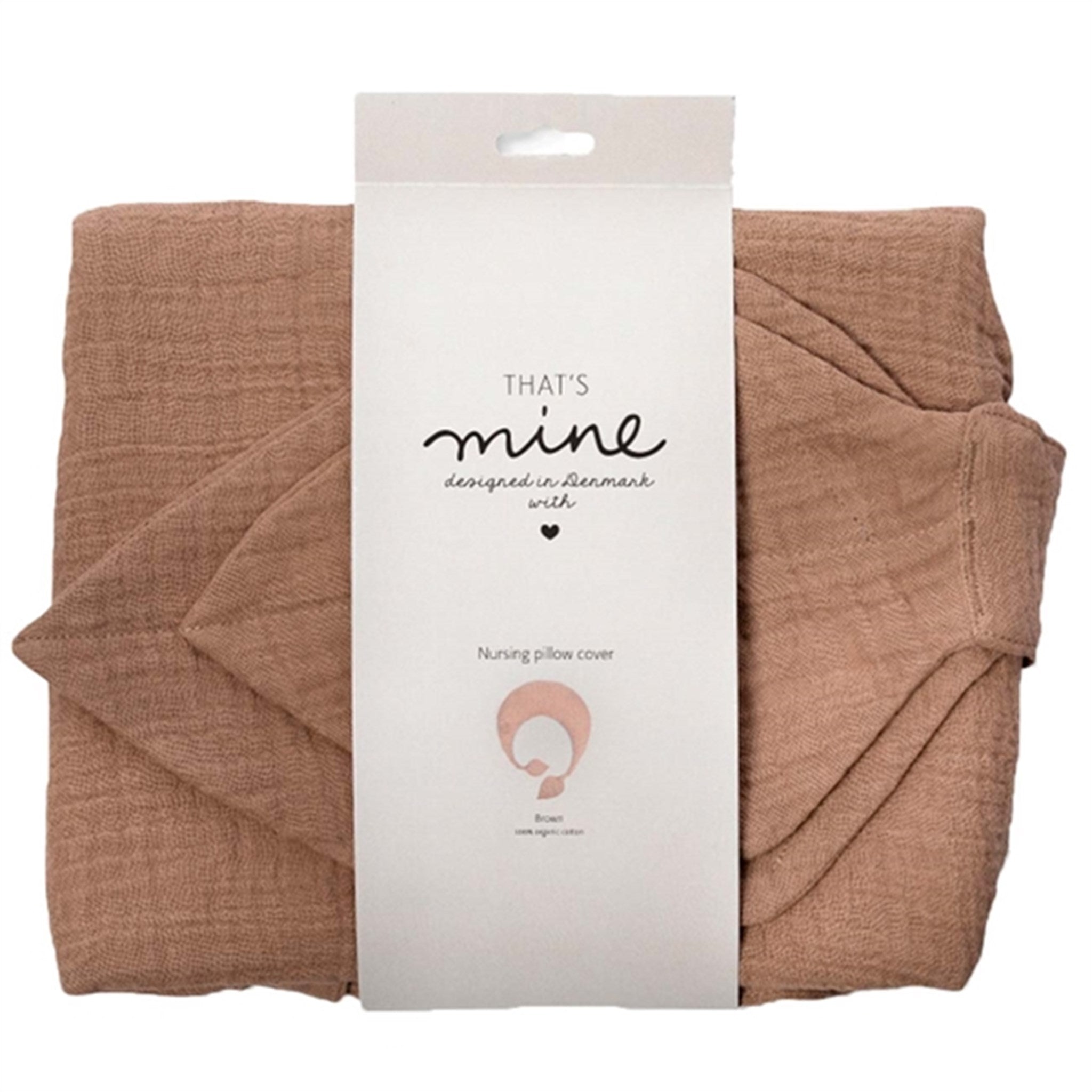 That's Mine Nursing Pillow Cover Brown