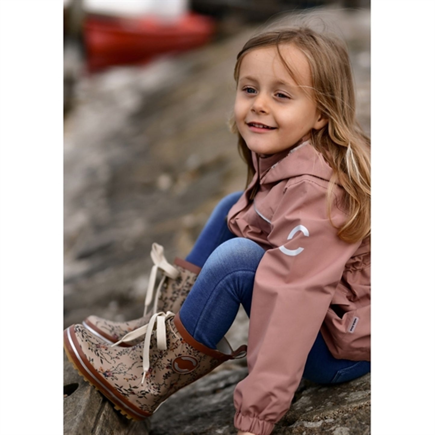 Mikk-Line Rubber Boots Print Nougat