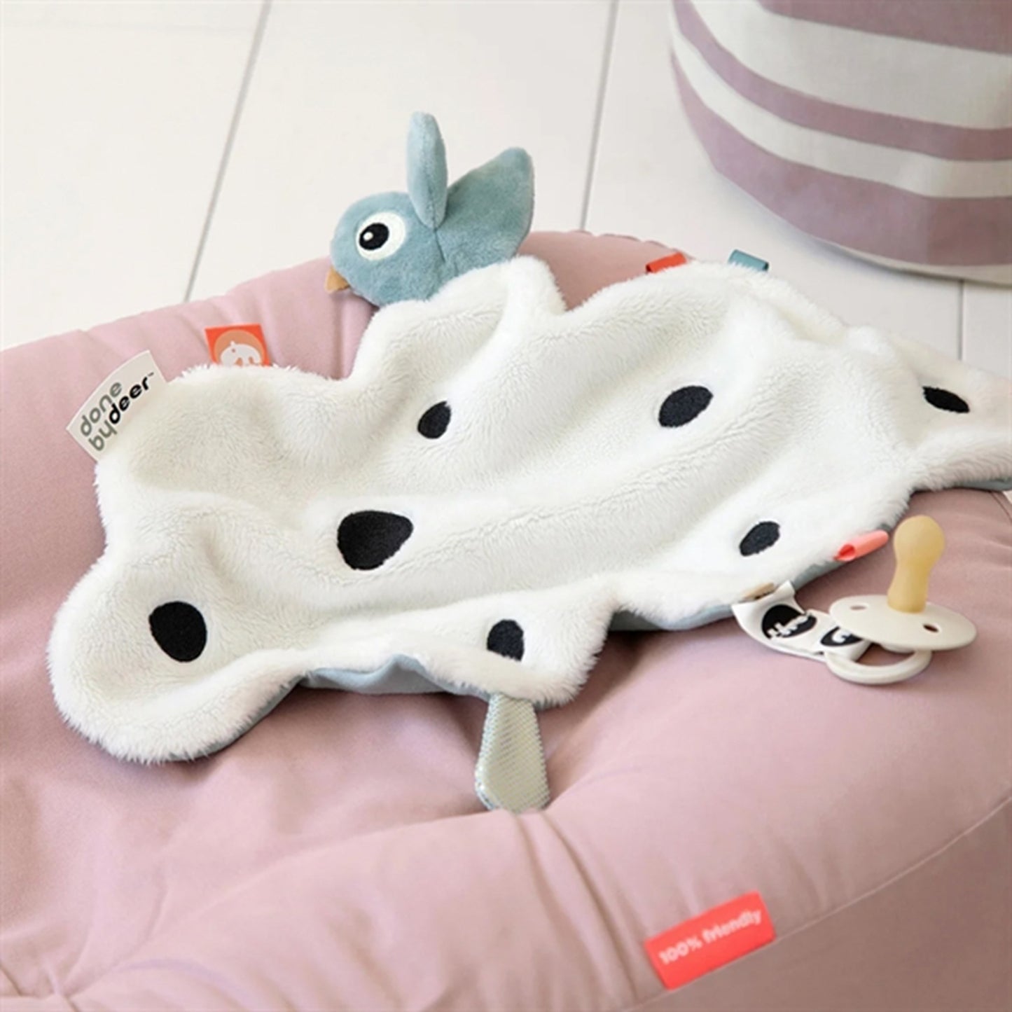 Done by Deer Comfort Blanket Happy Clouds Blue