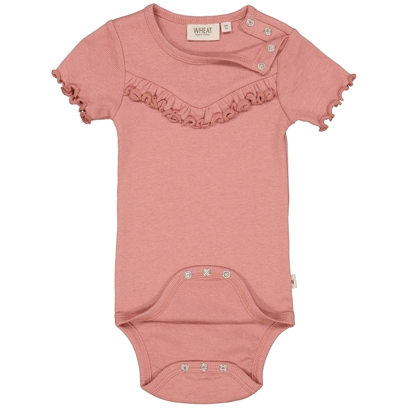 Wheat Old Rose Ruffle Rib Body