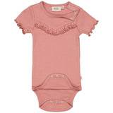 Wheat Old Rose Ruffle Rib Body
