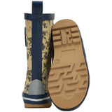 Mikk-Line Rubber Boots Print Olive Gray