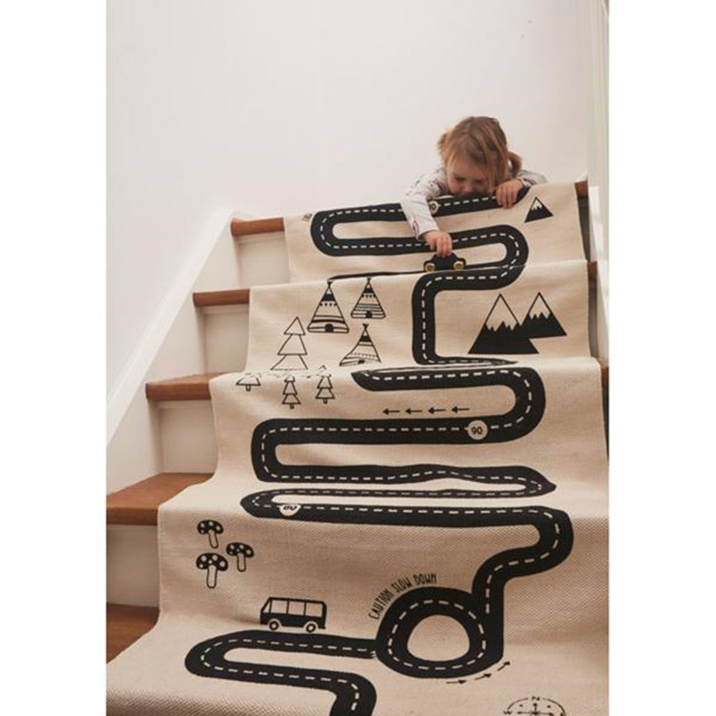 OYOY Adventure Rug Offwhite/Black