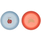 OYOY Yummy Bowl 2-pack Ice Blue / Apricot