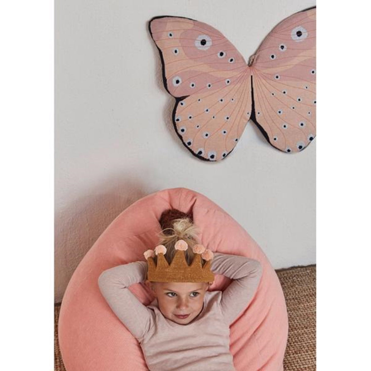 OYOY Corduroy Beanbag Coral 2