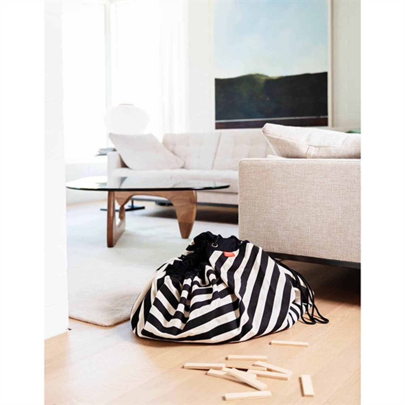 Play&Go 2-in-1 Play Mat Stripes Black