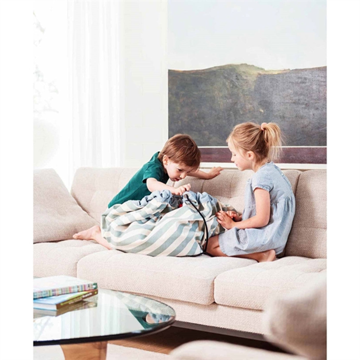 Play&Go 2-in-1 Play Mat Stripes green