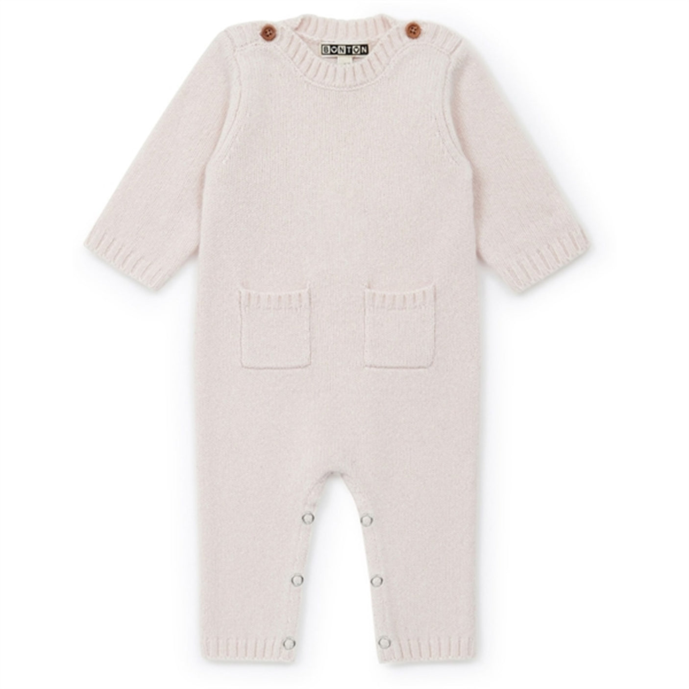 BONTON Pink Flowers Knit Onesie