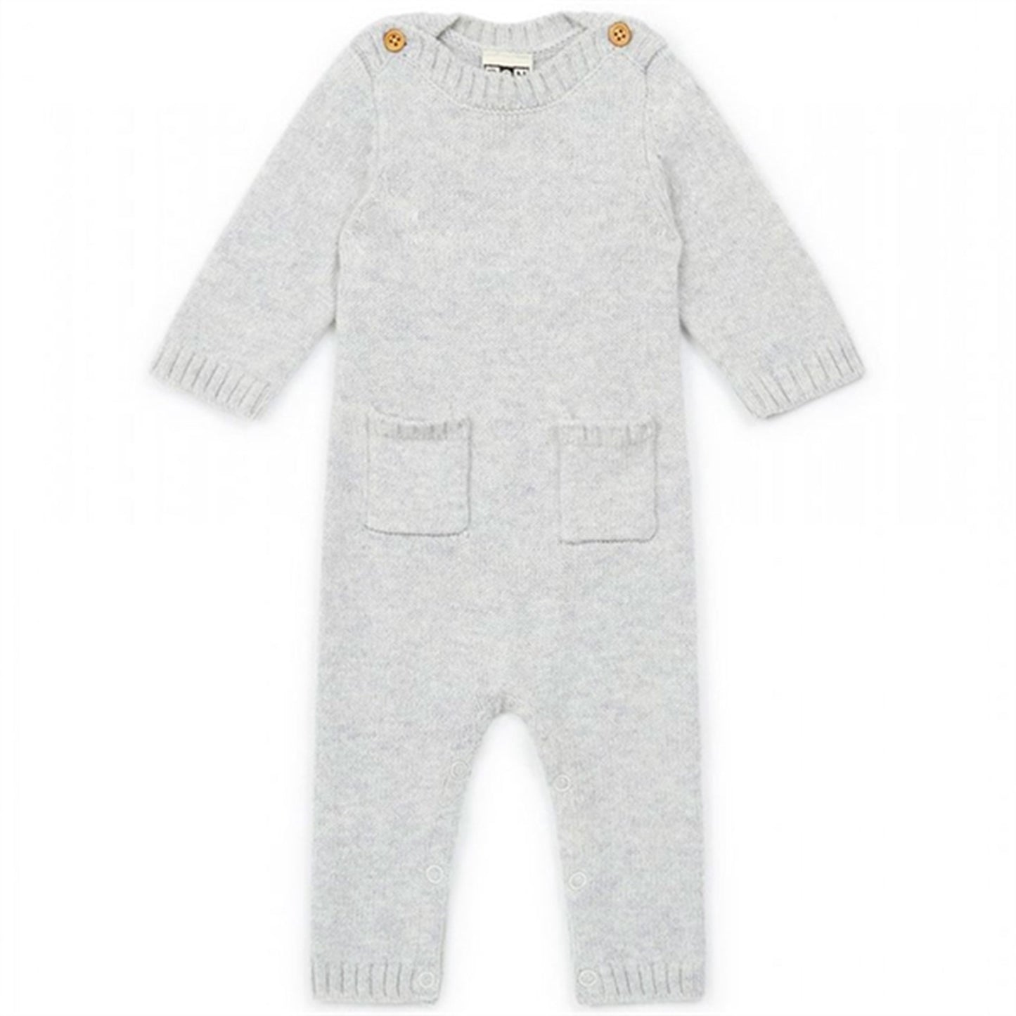 BONTON Heather Grey Knit Onesie