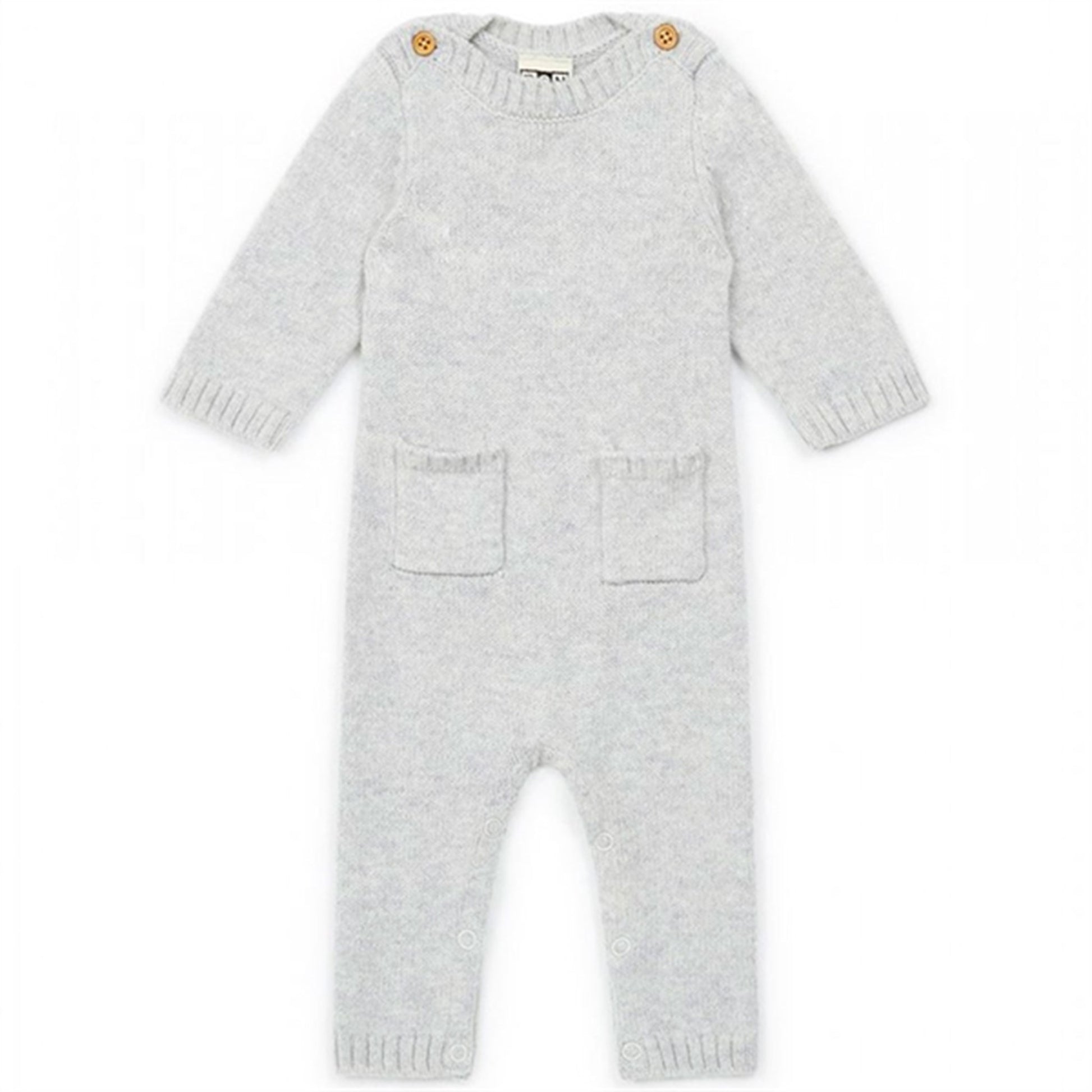 BONTON Heather Grey Knit Onesie