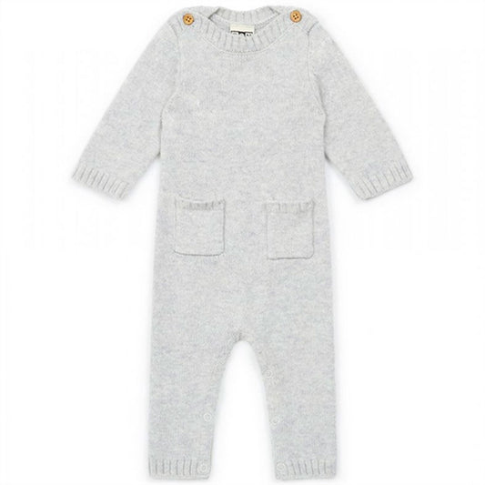 BONTON Heather Grey Knit Onesie