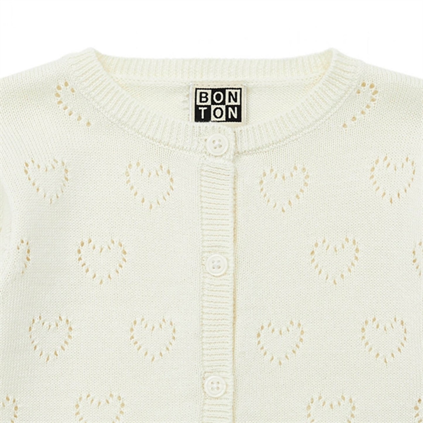 BONTON Cream Knit Cardigan