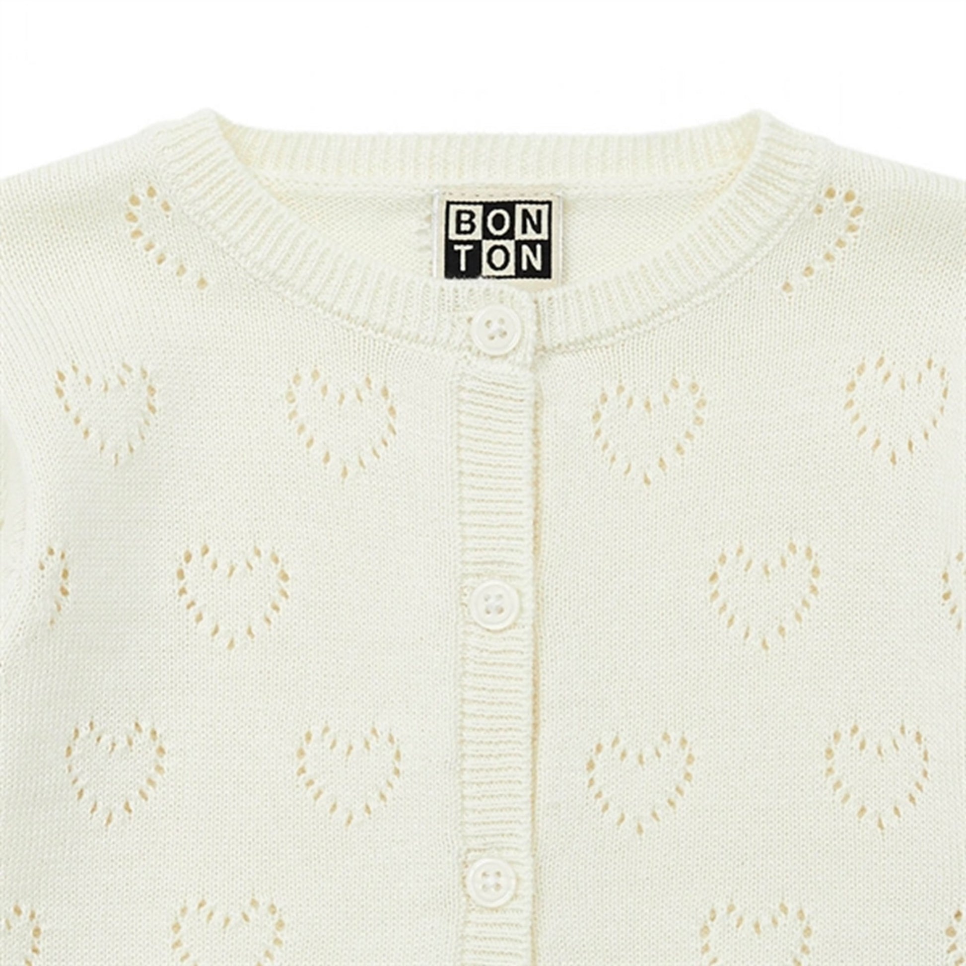 BONTON Cream Knit Cardigan