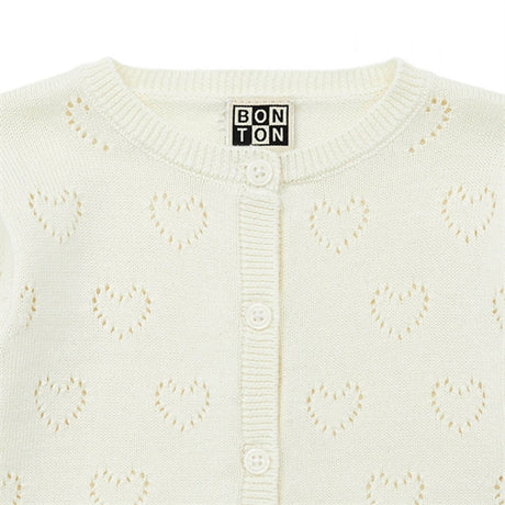 BONTON Cream Knit Cardigan