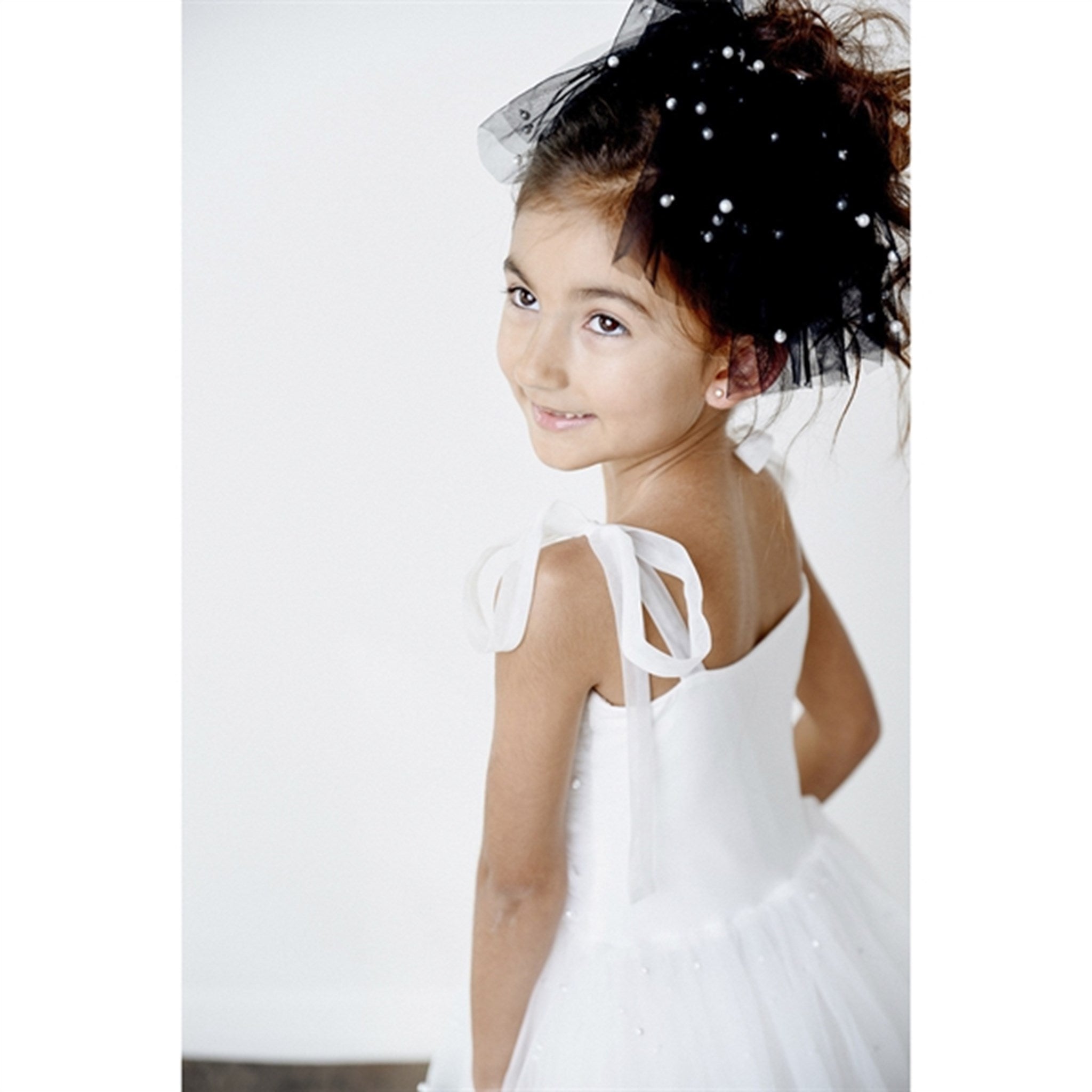 Dolly by Le Petit Tom Pearl Tulle Ballerina Dress White 4