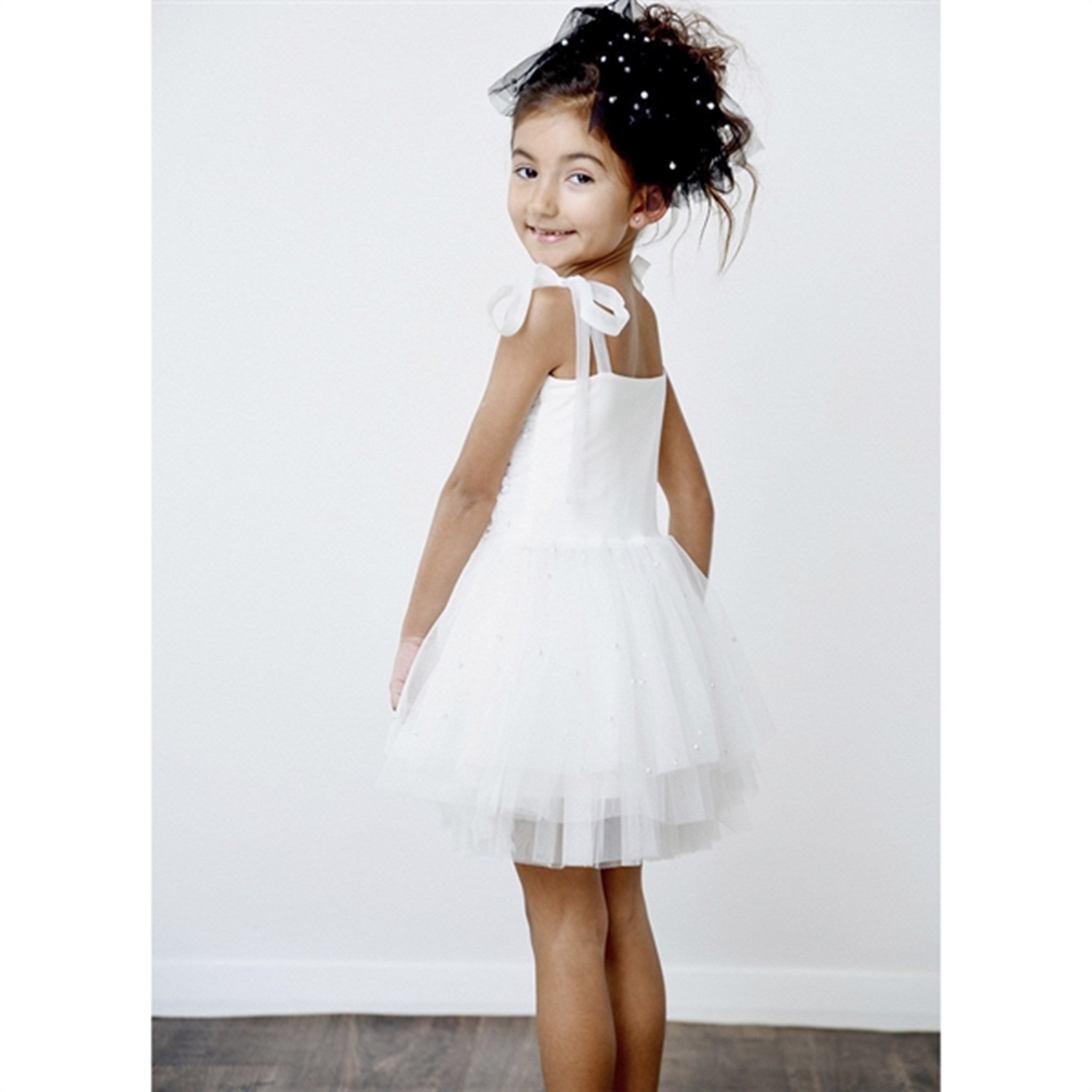 Dolly by Le Petit Tom Pearl Tulle Ballerina Dress White 5