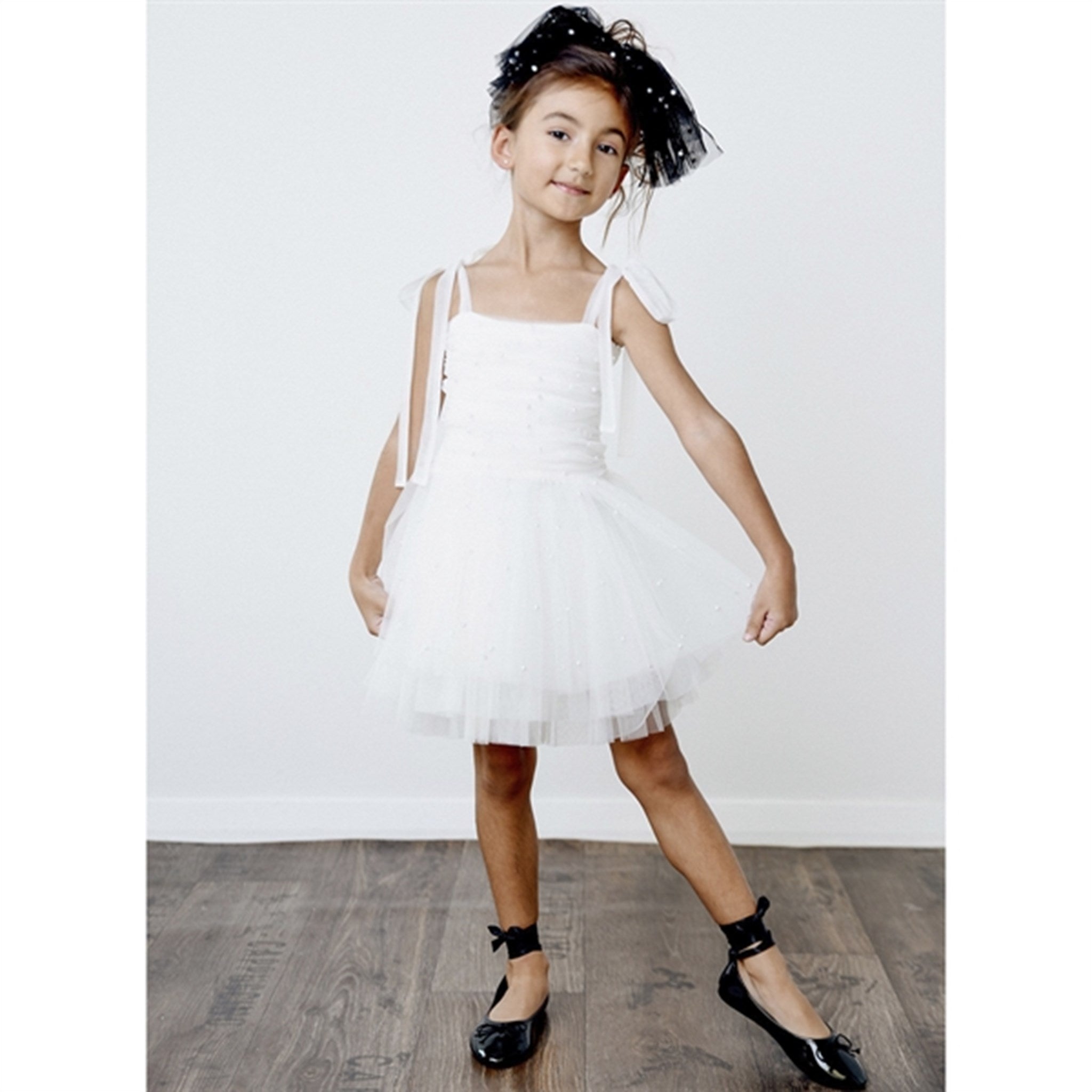 Dolly by Le Petit Tom Pearl Tulle Ballerina Dress White 6